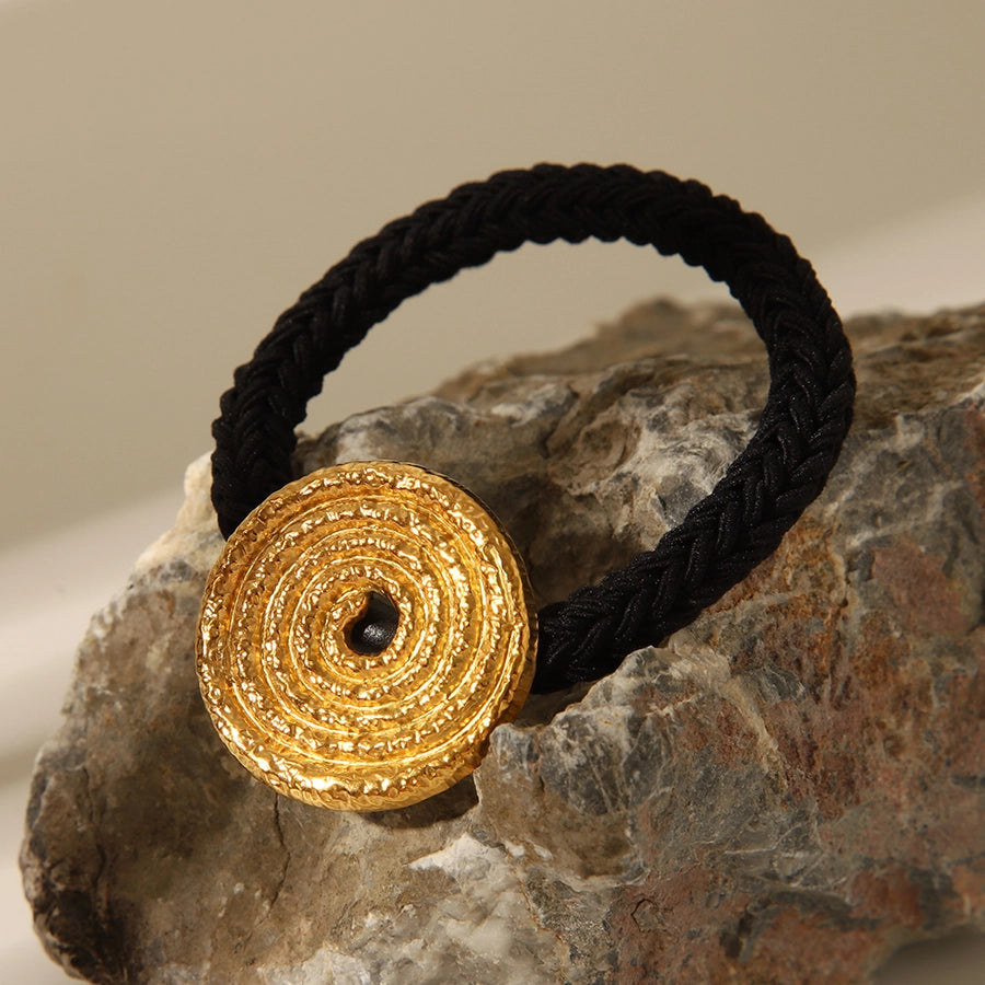 Women's Elegant Cute Circle 304 Stainless Steel Elastic Band Plating Hair Tie