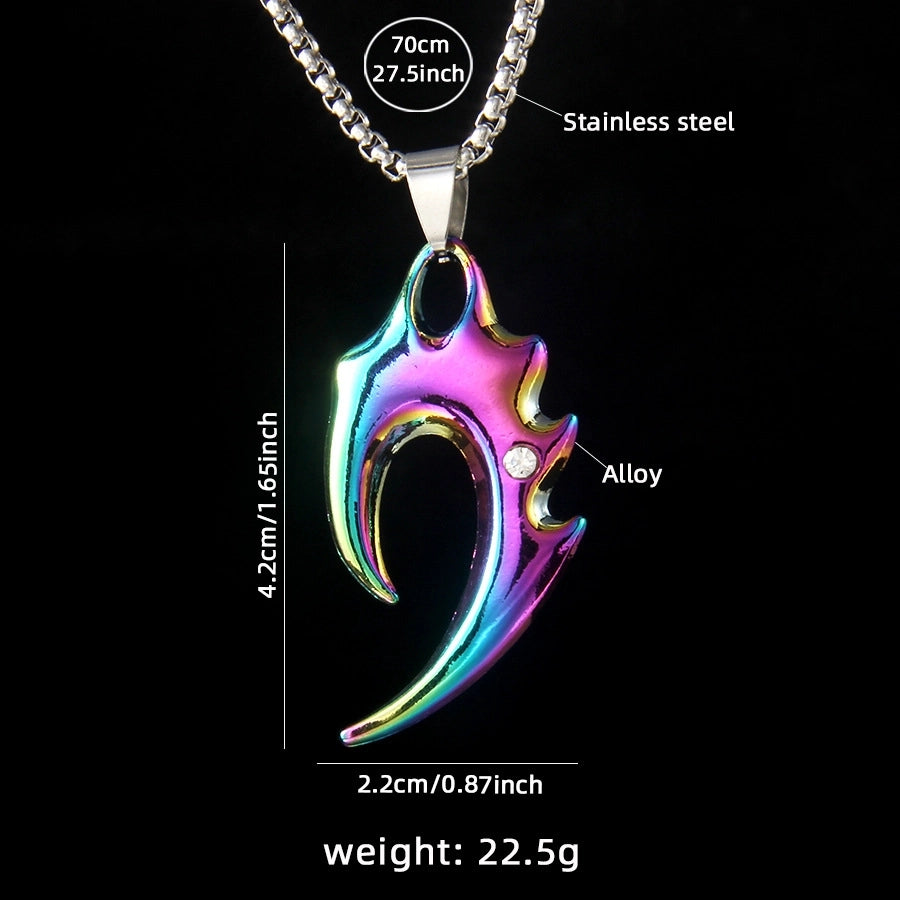 Hip-Hop Rock Geometric 201 Stainless Steel Alloy Plating Unisex Pendant Necklace