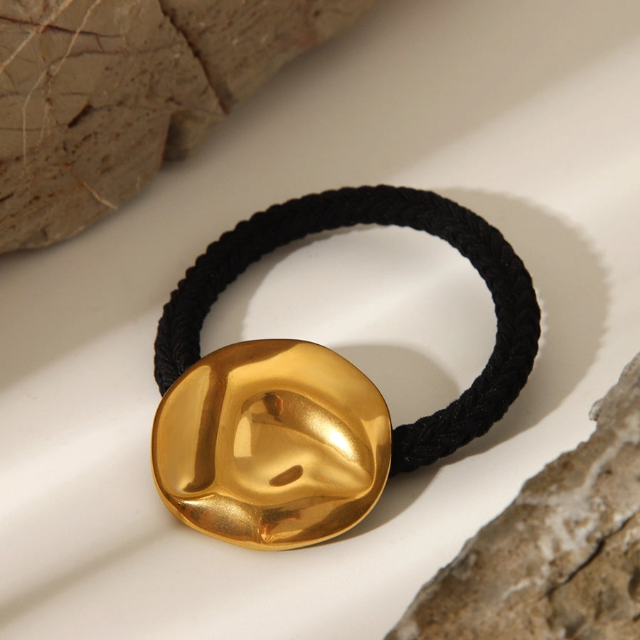 Women's IG Style Fairy Style Casual Grimace 304 Stainless Steel Elastic Band Polishing Plating Hair Tie