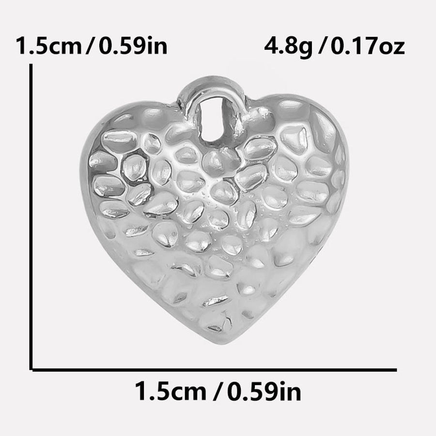 1 Piece 304 Stainless Steel 18K Gold Plated Heart Shape Pendant