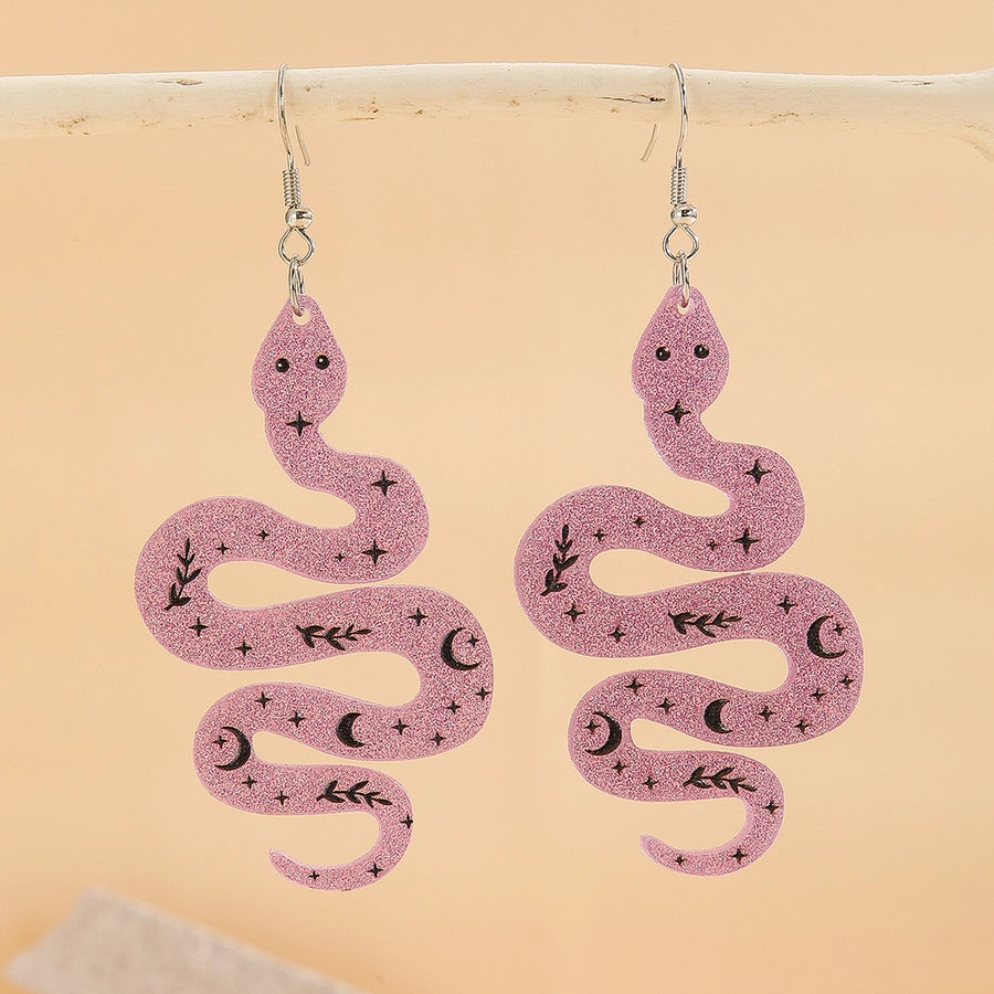 1 Pair Cute Exaggerated Snake Handmade Arylic Drop Earrings