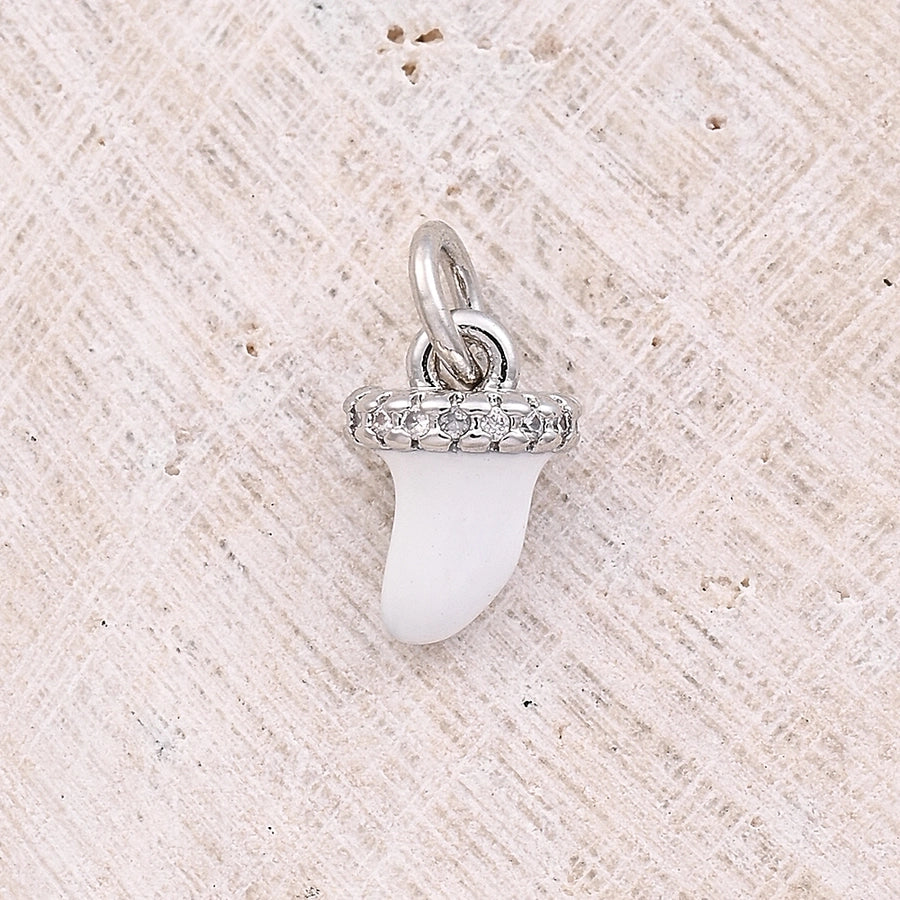 1 Pc/Package 9.5x7mm Hole 3~3.9mm Copper Zircon 18K Gold Plated White Gold Plated chili Polished Pendant Jewelry Accessories