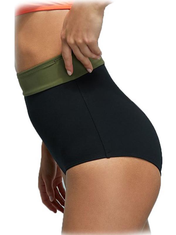 Sexy Strapless Clashing Colors Split Bikini Swimsuit