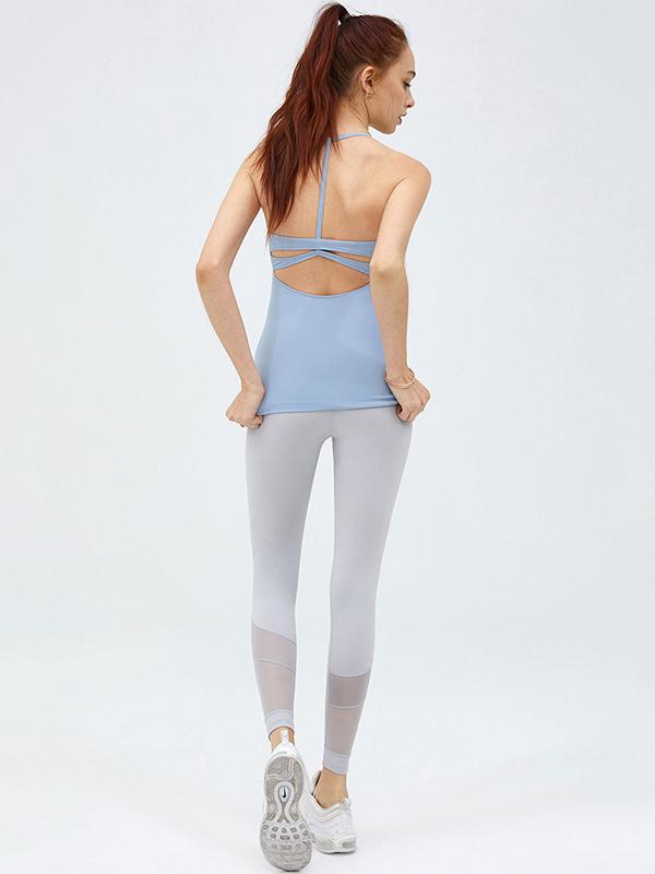 Spaghetti-neck Backless Yoga Tanks