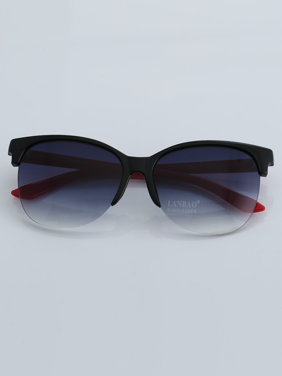 Retro Fashion Half Frame Sunglasses