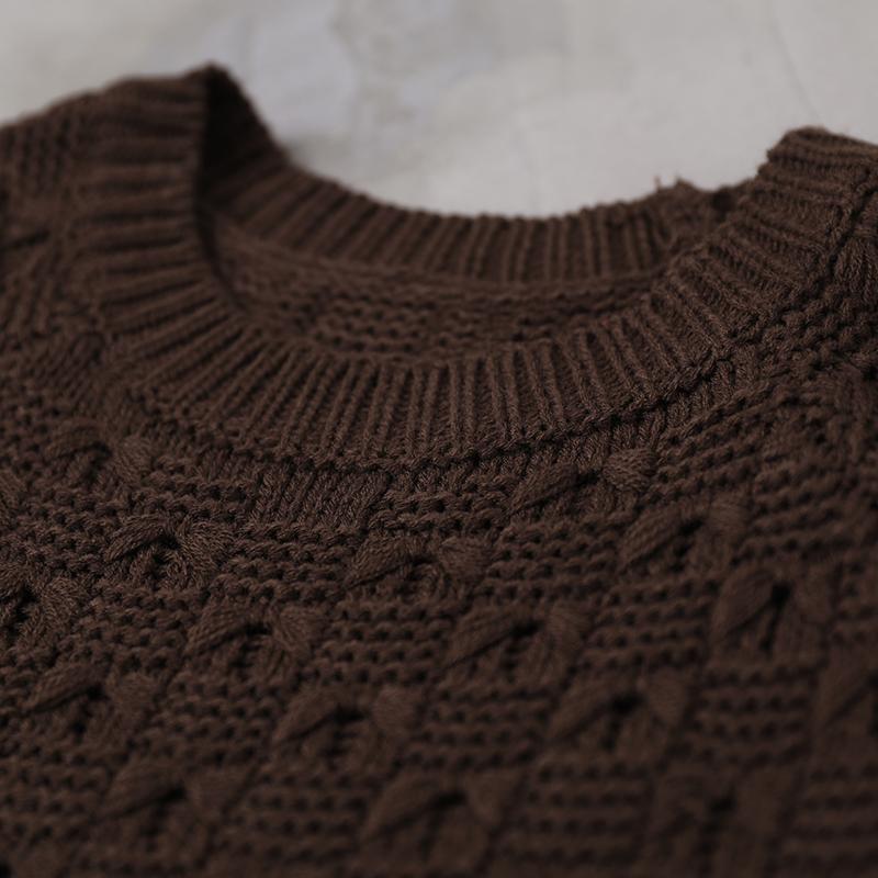 Buykud Loose Batwing Sleeve Pleated Spliced Sweater