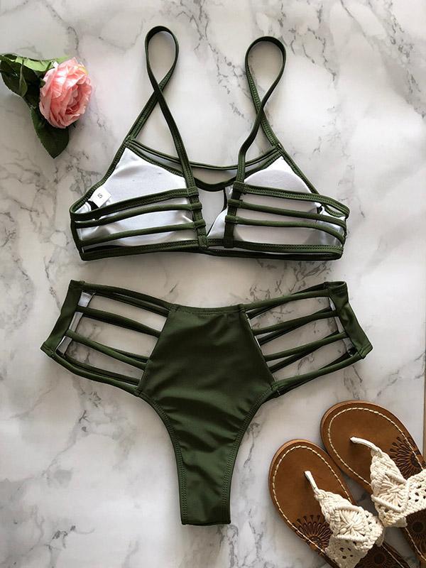 Spaghetti Straps Bikinis Swimwear