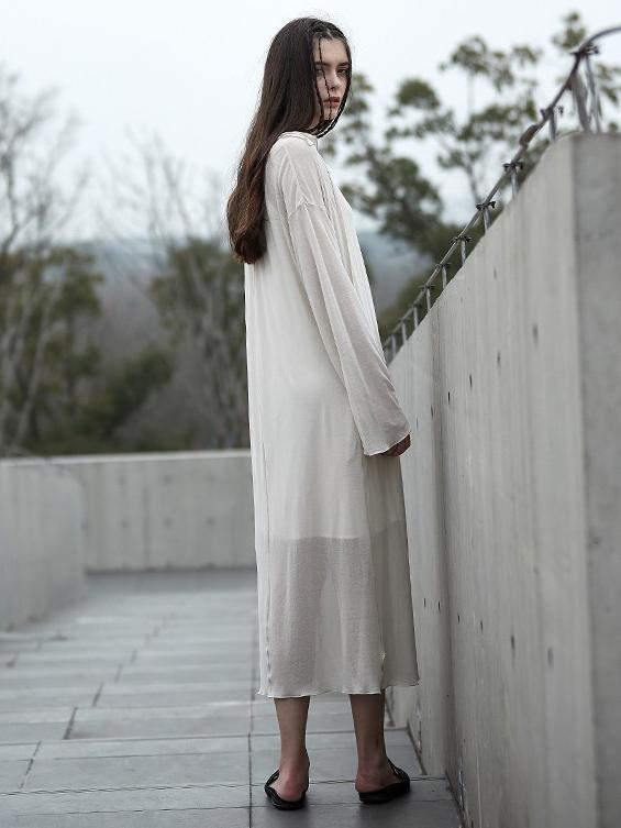 Two Pieces Inner Dress&See-through Long Dress