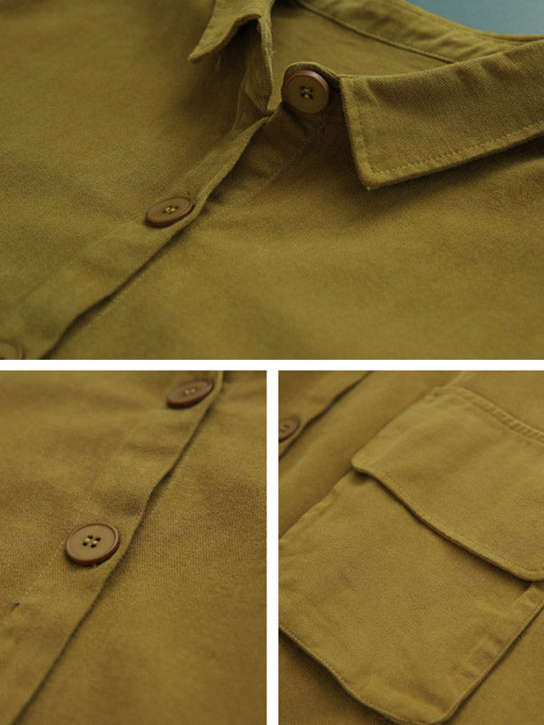 Urban Solid Color Long Sleeves Lapel Trench Coats