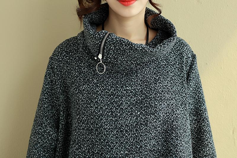 Winter Loose Turtleneck Casual Dress For Women