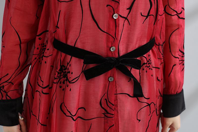 Irregular Polo Collar Long Sleeve Women Spring Yellow Dress