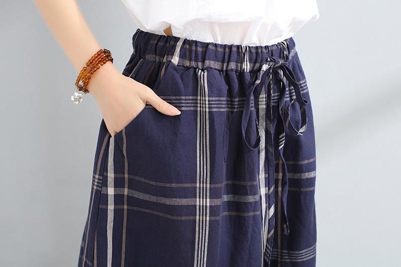 Loose Spring Autumn Women Stripe Wide Leg Pants
