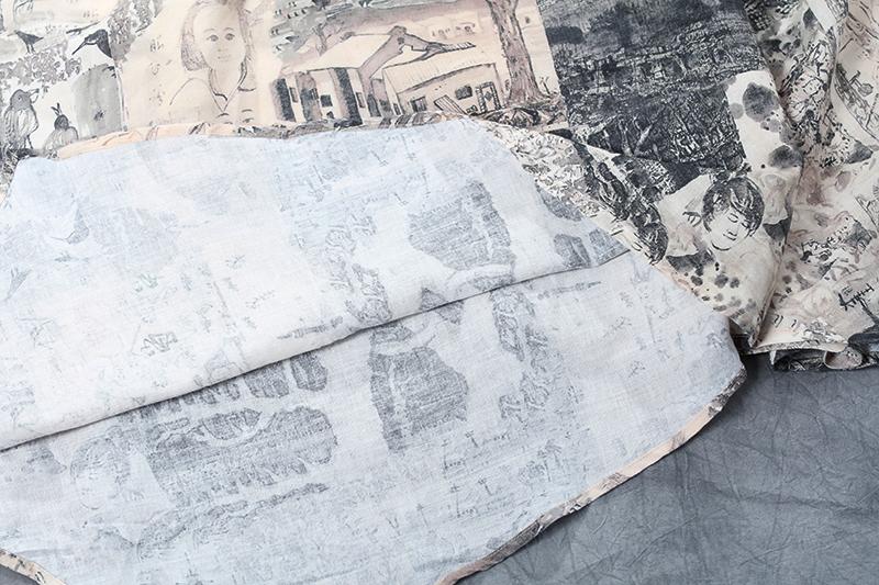 Retro Printing Loose Short Sleeve Summer Dress