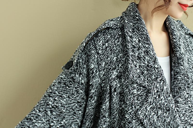 Winter Loose Double Breasted Overcoat For Women