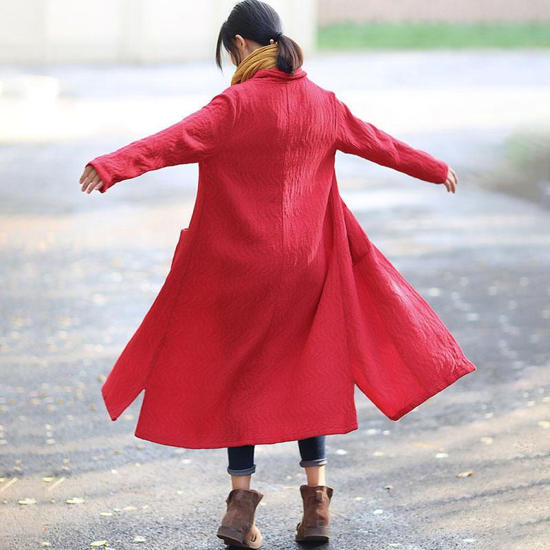 Retro Side Slit Long Sleeve Plain Cardigan Coat