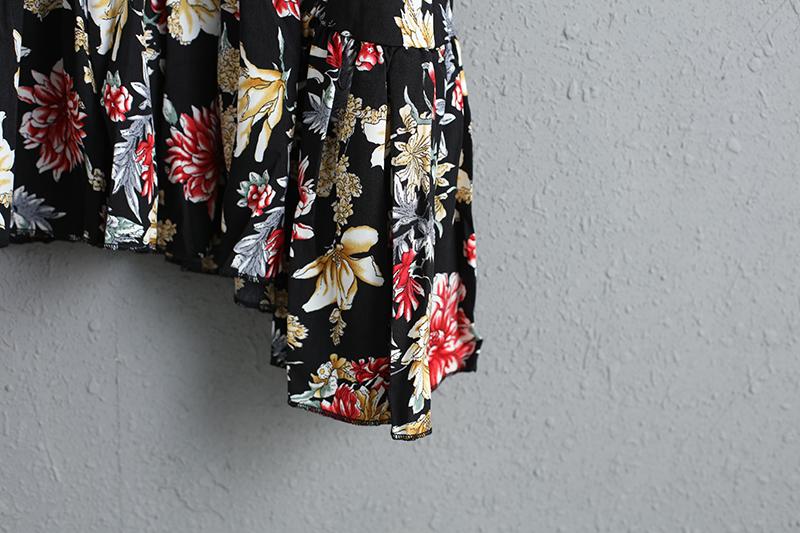 Splicing Women Dress Printed Floral Summer Dress