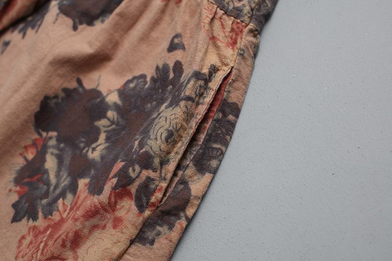 Women Printing Dress Long Sleeve Spring Cotton Dress