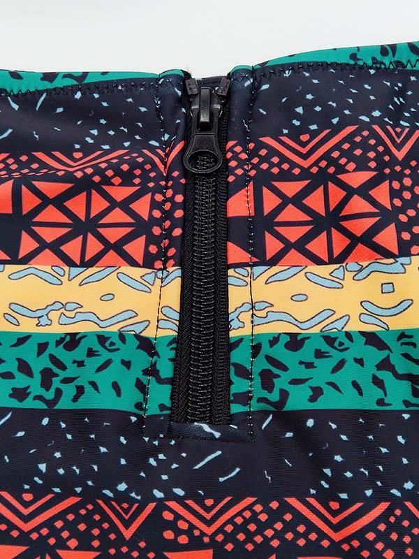 High Waist Striped Bikinis Swimwear