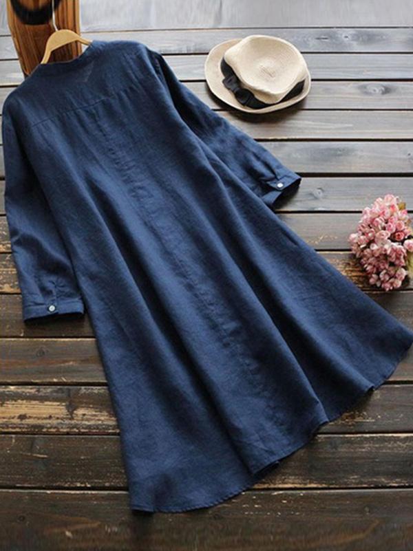 Loose Shirts with Asymmetrical Bottom Blouses