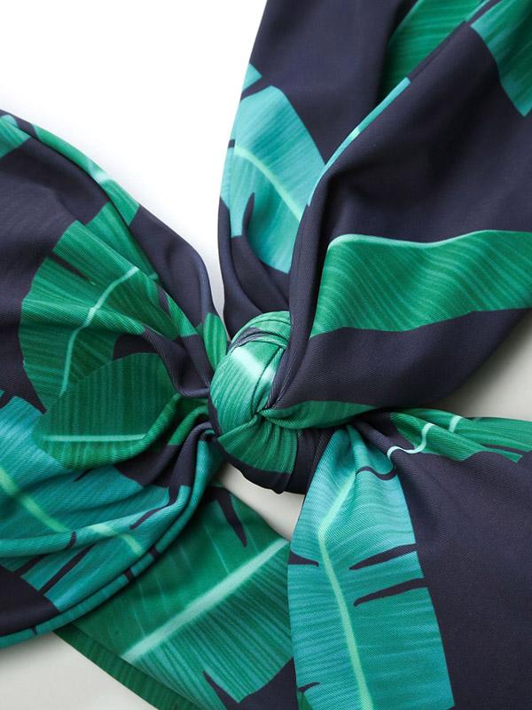 Lace-up Knot Bikini Swimsuit