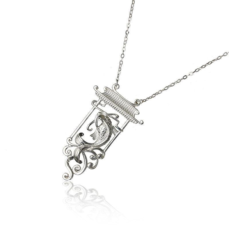 Buykud Casual Fashion Carp And Door Pendant Necklace