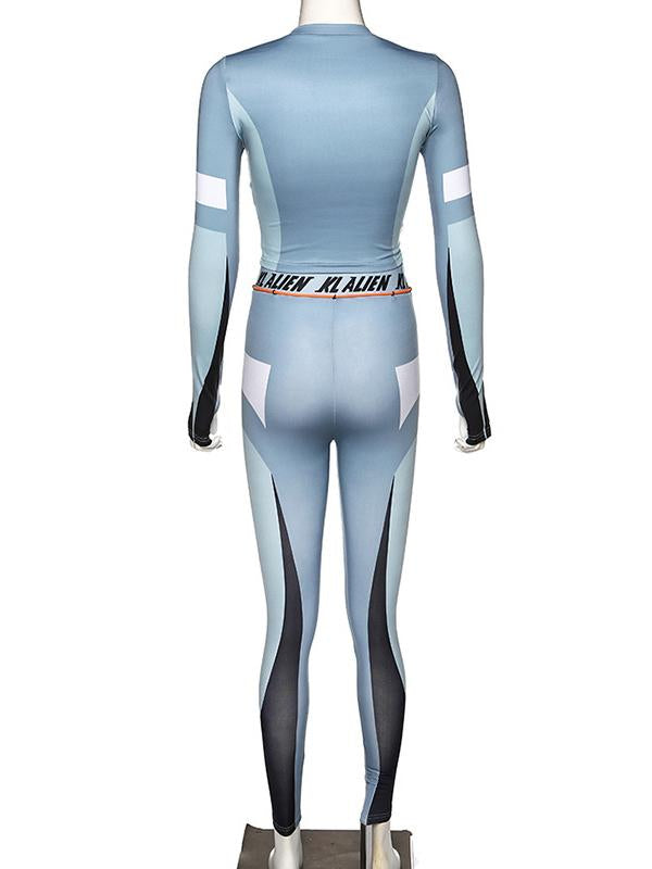 Letters Floral Breathable Sports Yoga&Gym Suits