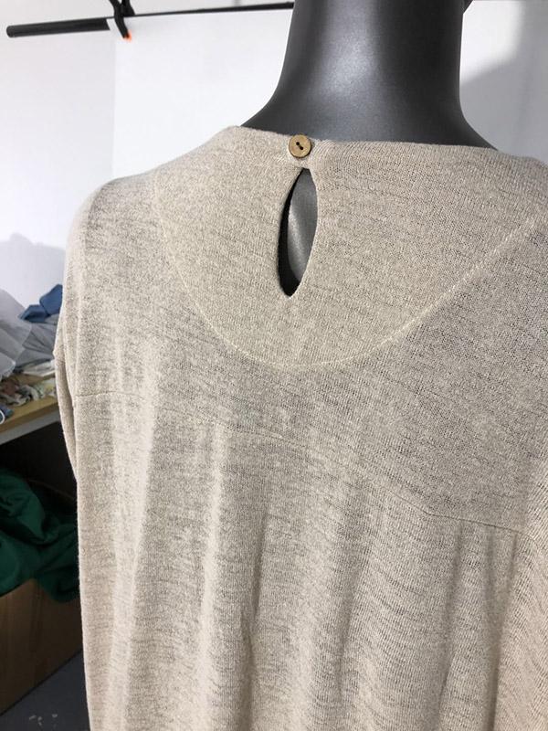 Simple Beige Split-joint Split-side Long Dress