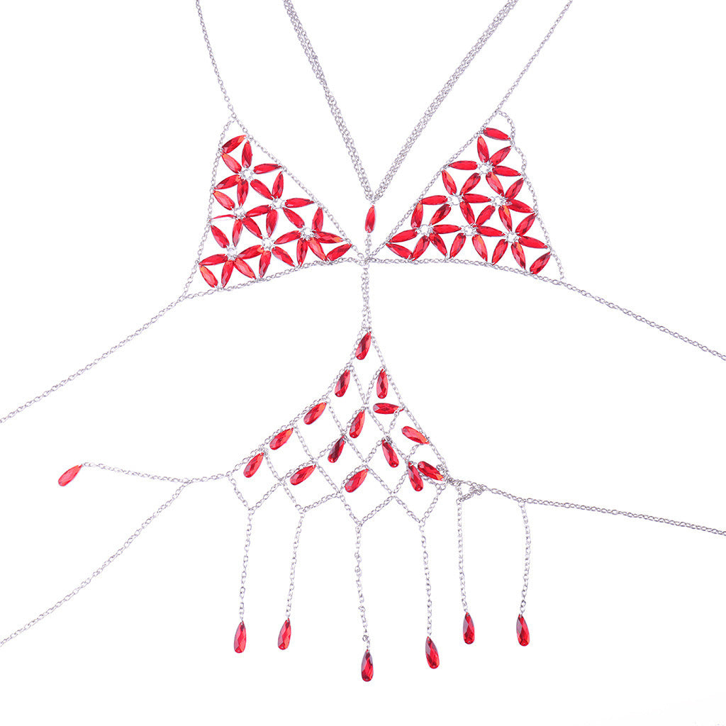 Crystal Bra beach bikini body chain