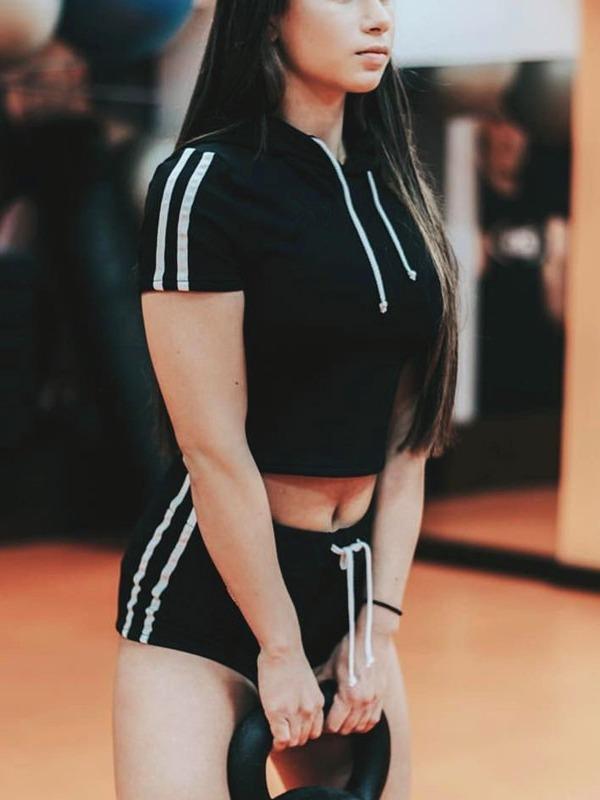 Black Sports Yoga Suits ACTIVE WEAR - Zebrant