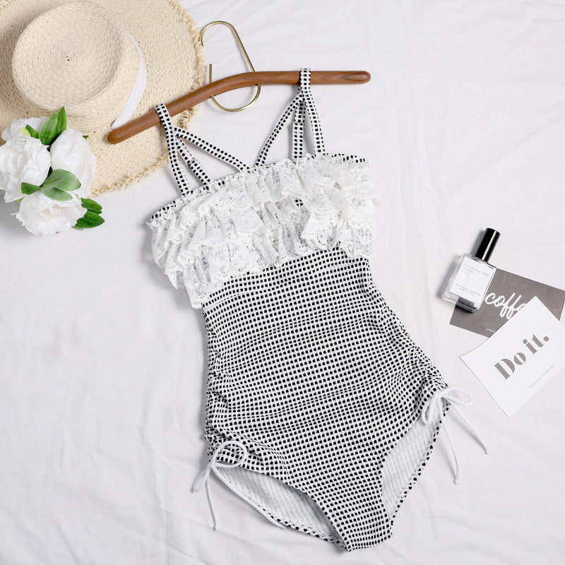 Lace triangle swimsuit