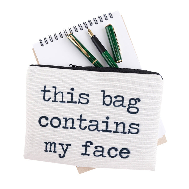 Fashion trend letter makeup bag