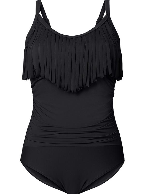 Bandeau Tassels One Piece Swimwear