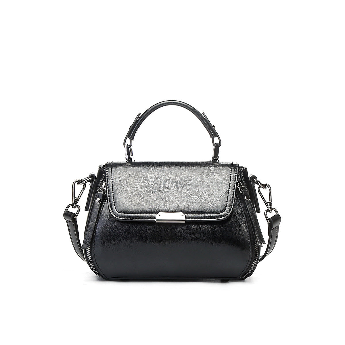 Leather women's shoulder bag retro leather handbag