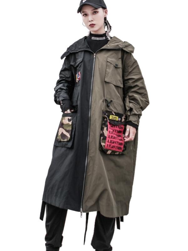 Vintage Split-joint Multi-pocket Outwears