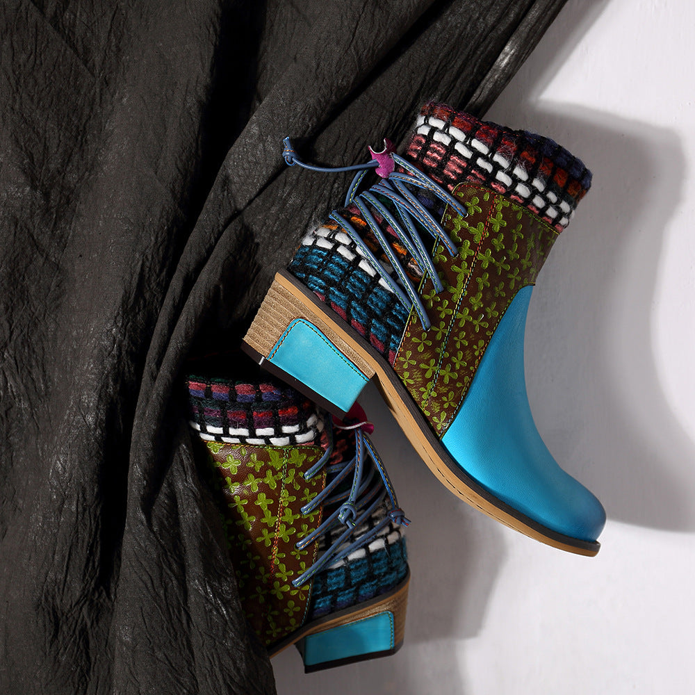 Handmade Leather Stitching Craft Boots