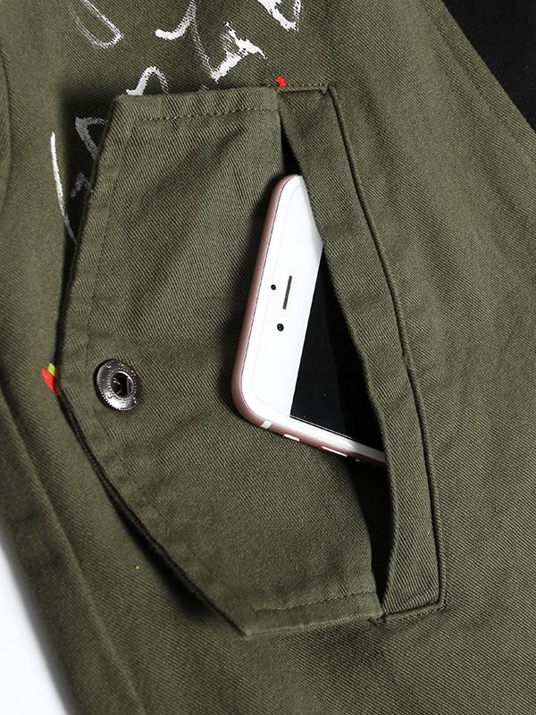 Loose Split-joint Hand-drawn Sweatshirt