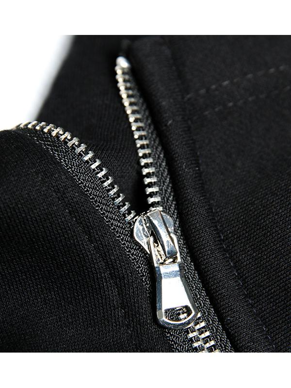 LOOSE BOYFRIEND STYLE ZIPPER HOODIE OUTWEARS