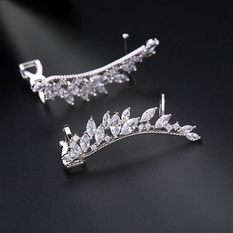 95 silver wing earring ear bone clip