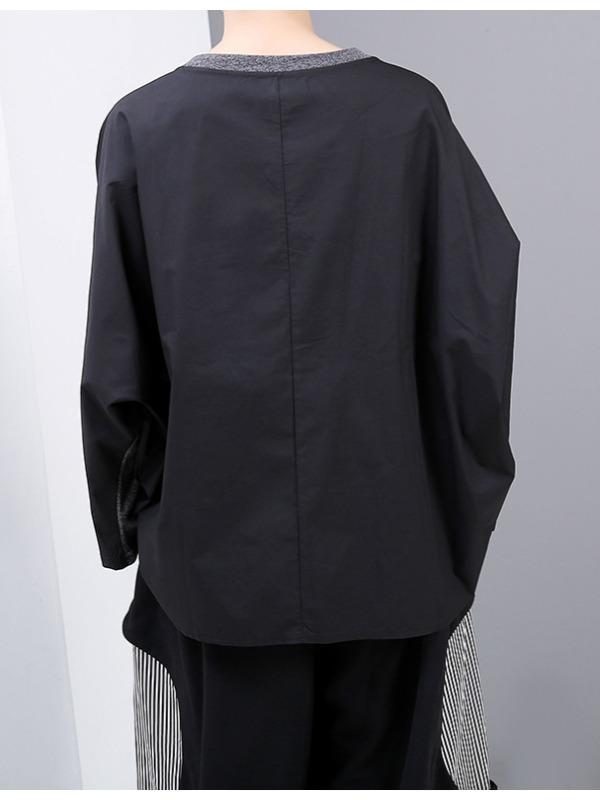 LOOSE SPLICING LONG SLEEVE SWEATSHIRT - Zebrant