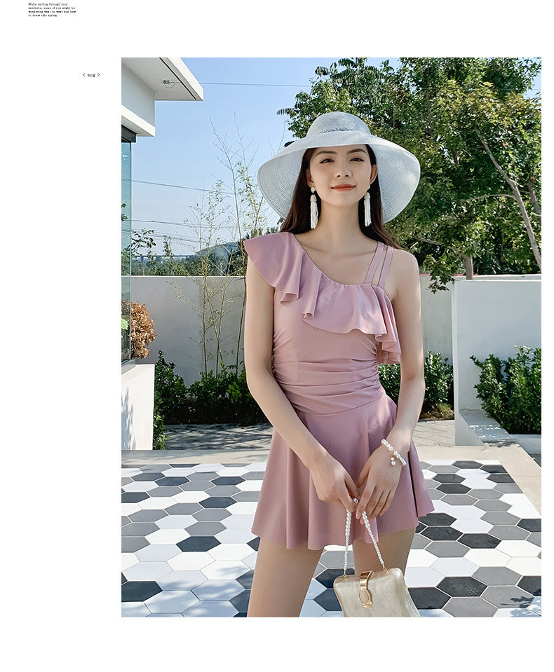 20012 Siamese Skirt Swimwear Size Slim Conservative Swimwear