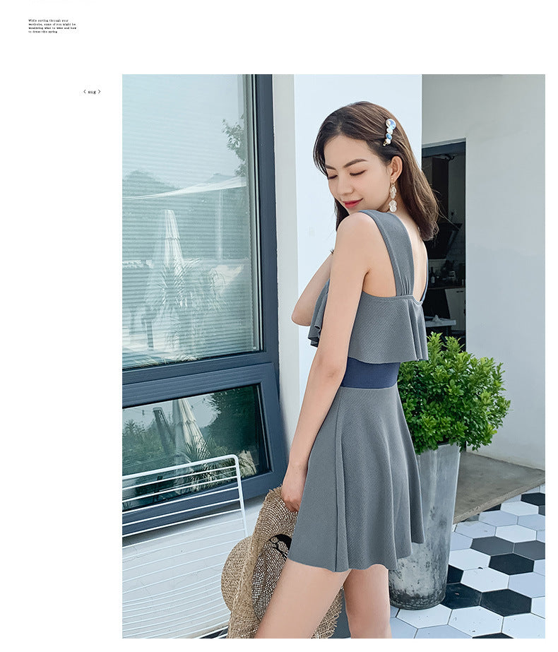 BELLY THIN CONSERVATIVE SKIRT SWIMSUIT