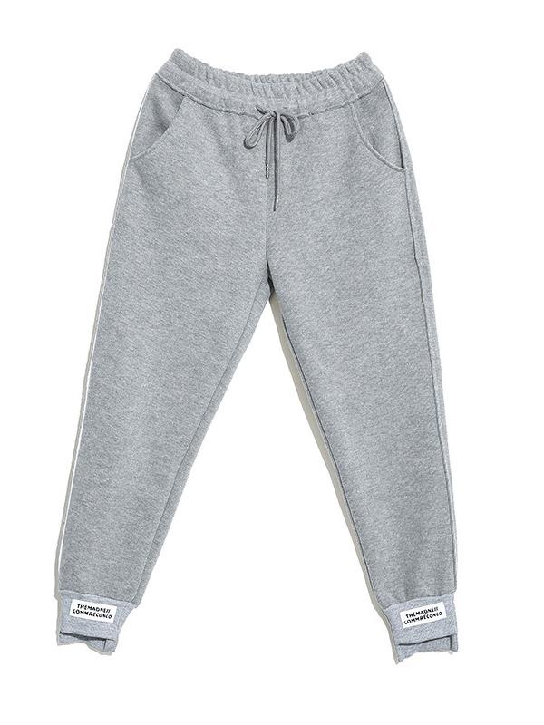 CASUAL SOLID ELASTICITY WAIST THICKEN HAREM PANTS - Zebrant