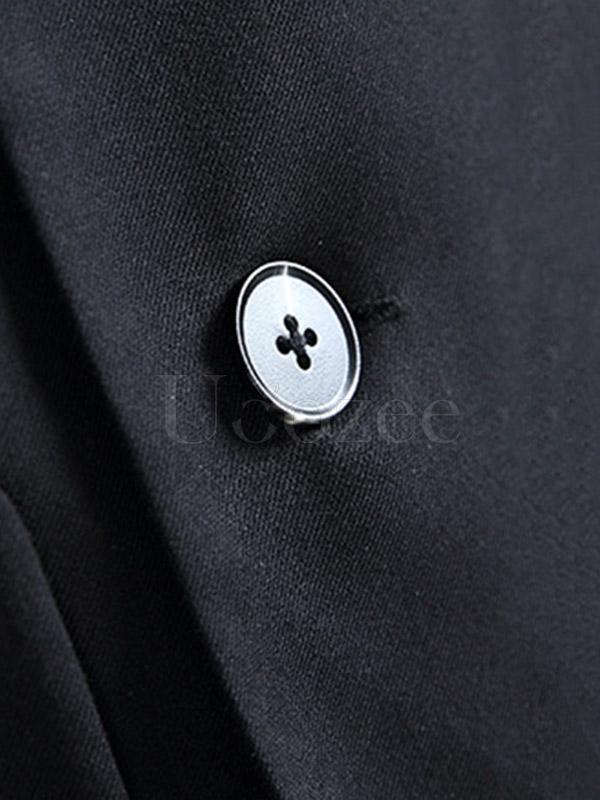 Casual Solid BF Style Suit Outwears