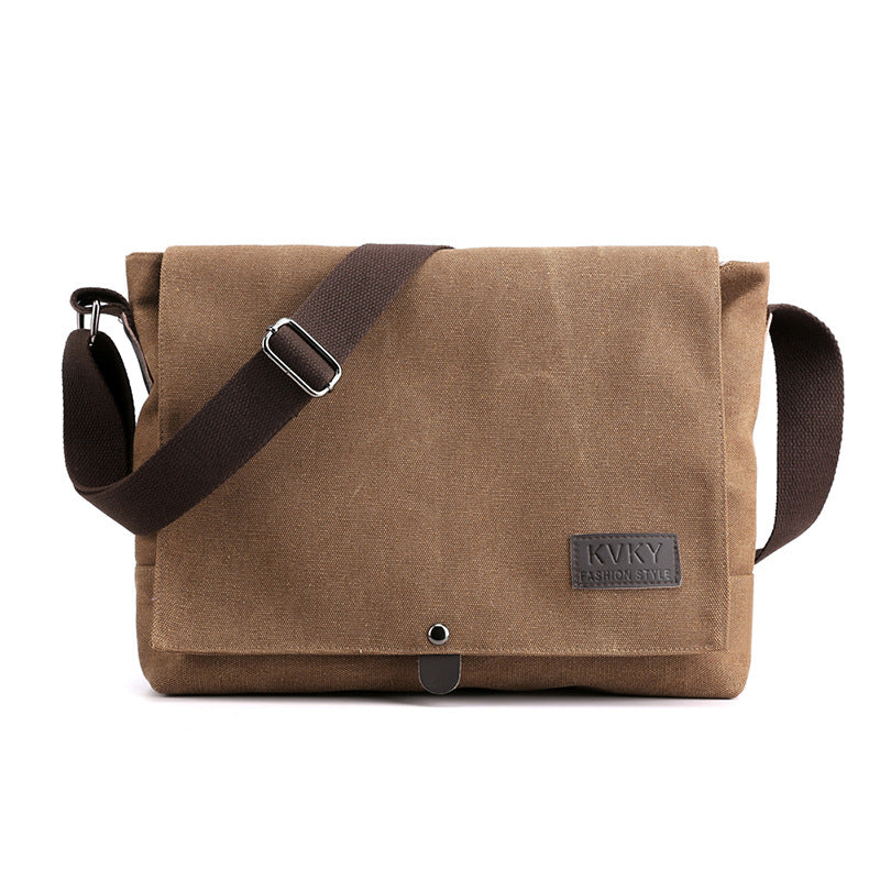 Men's Canvas Messenger Bag 2019 new fashion trend single shoulder bag men's leisure multi-functional lightweight men's bag