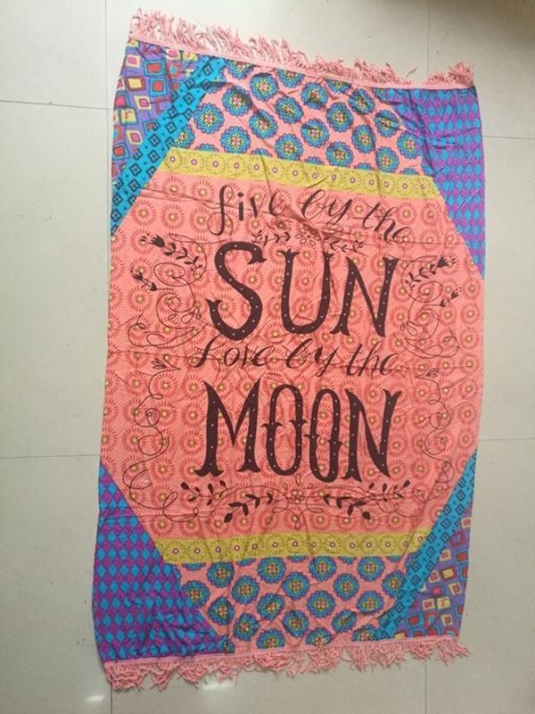 Special Letter Print Rectangle Shawl Beach Mat Yoga Mat