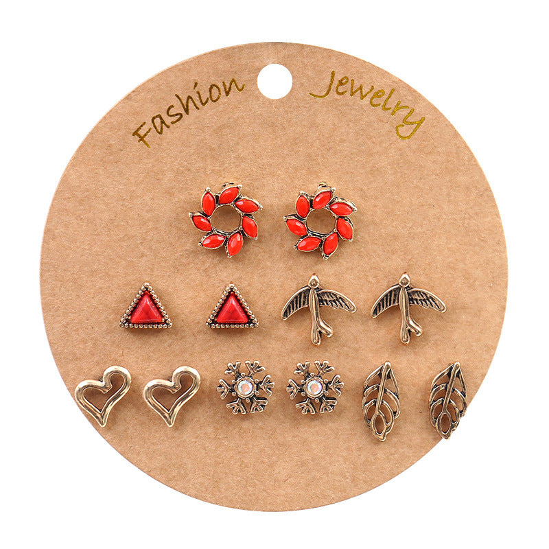 Bohemian gold large ring tassel earrings