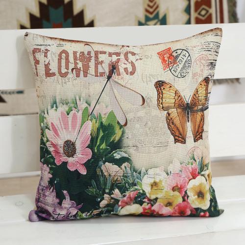 Vintage Floral Printed Pillow Case