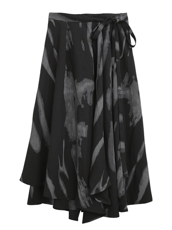 CROPPED ELASTICS SPLIT-JOINT SKIRT