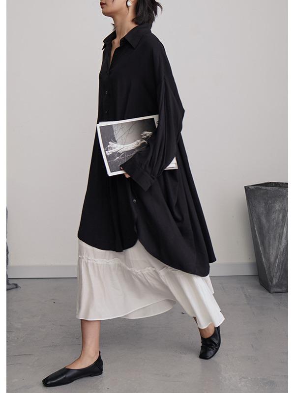 Loose Cropped Light Long Shirt