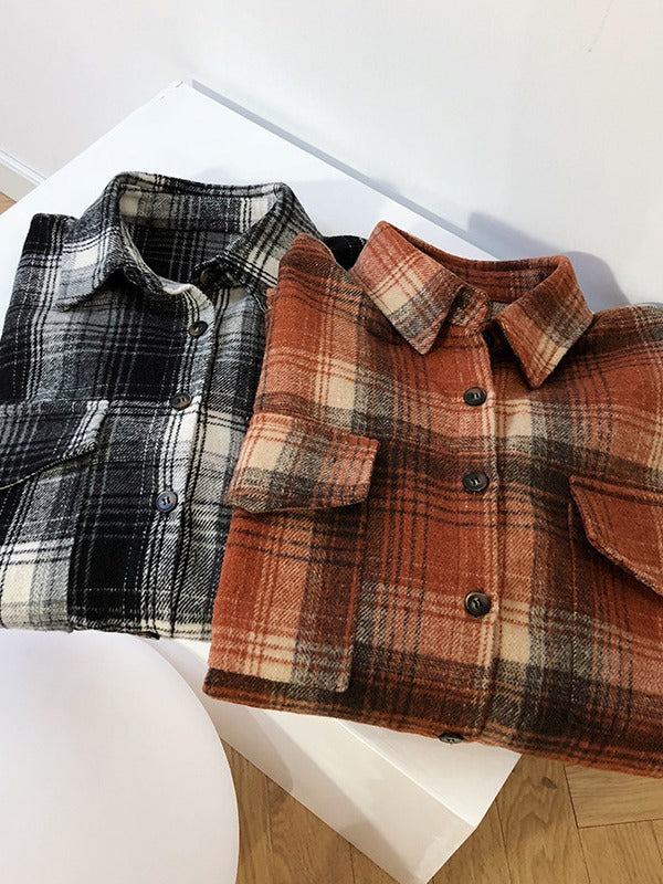 Vintage Plaid Casual Shirt